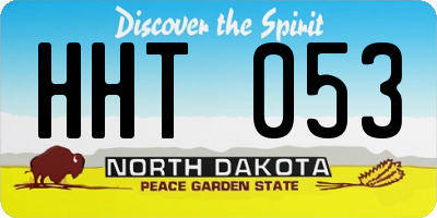ND license plate HHT053