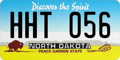 ND license plate HHT056