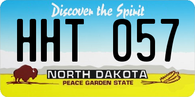 ND license plate HHT057
