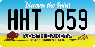 ND license plate HHT059