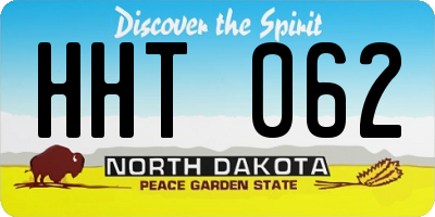 ND license plate HHT062