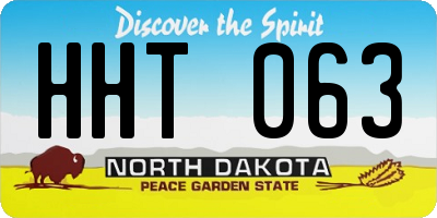 ND license plate HHT063
