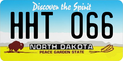 ND license plate HHT066