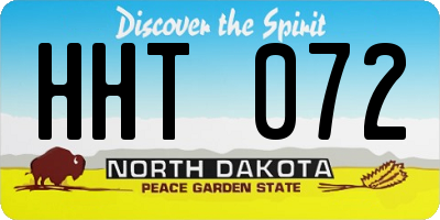 ND license plate HHT072