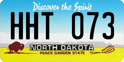ND license plate HHT073