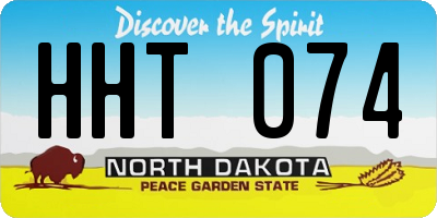ND license plate HHT074