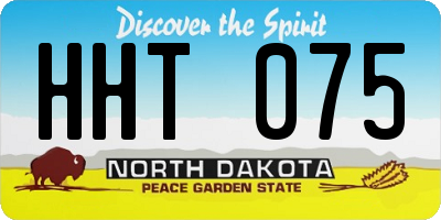 ND license plate HHT075