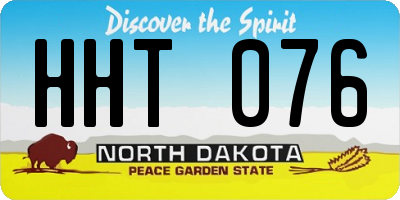 ND license plate HHT076