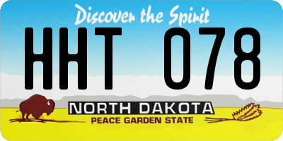 ND license plate HHT078