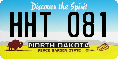 ND license plate HHT081