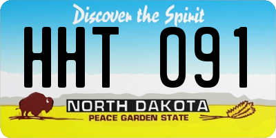 ND license plate HHT091