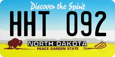 ND license plate HHT092