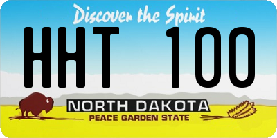 ND license plate HHT100
