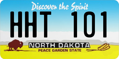 ND license plate HHT101