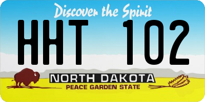 ND license plate HHT102