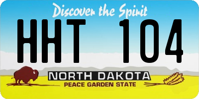 ND license plate HHT104