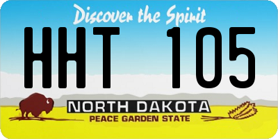 ND license plate HHT105