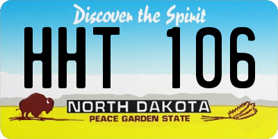 ND license plate HHT106