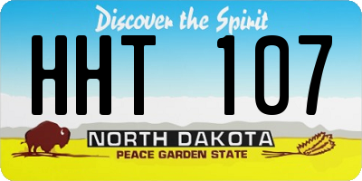 ND license plate HHT107