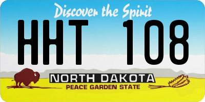 ND license plate HHT108
