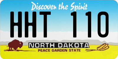 ND license plate HHT110