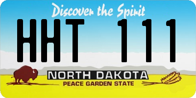 ND license plate HHT111