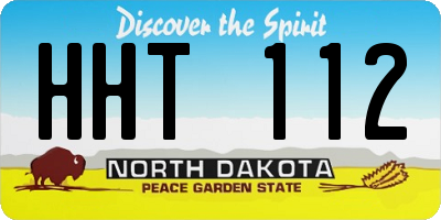 ND license plate HHT112