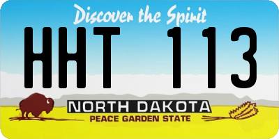 ND license plate HHT113