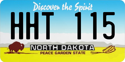 ND license plate HHT115