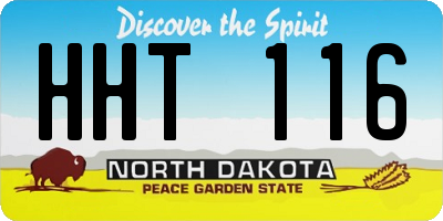 ND license plate HHT116