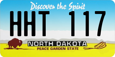 ND license plate HHT117