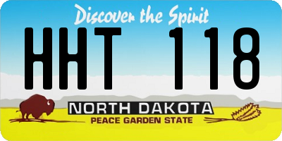 ND license plate HHT118