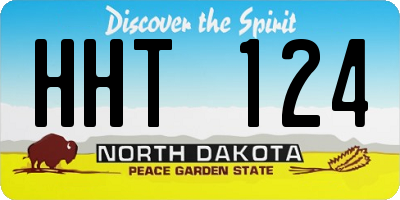 ND license plate HHT124