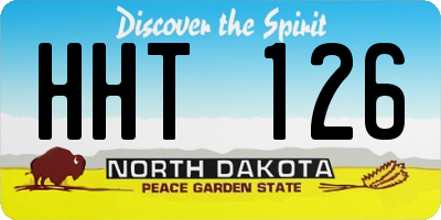 ND license plate HHT126