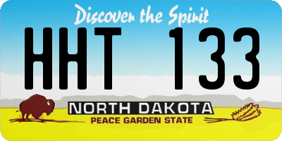 ND license plate HHT133