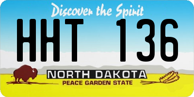 ND license plate HHT136