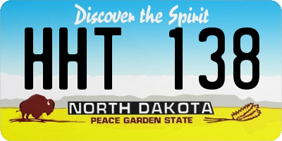 ND license plate HHT138