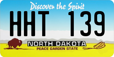 ND license plate HHT139