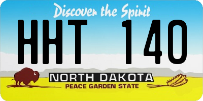 ND license plate HHT140