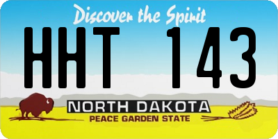 ND license plate HHT143