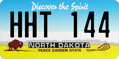 ND license plate HHT144