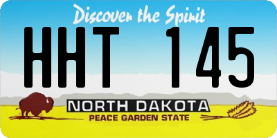 ND license plate HHT145