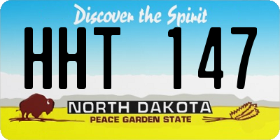 ND license plate HHT147