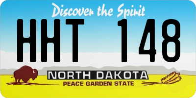 ND license plate HHT148