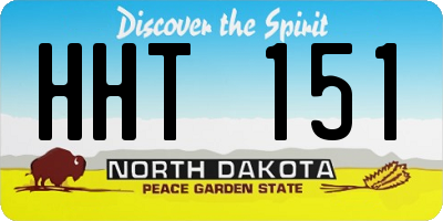 ND license plate HHT151