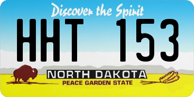 ND license plate HHT153