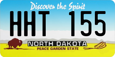 ND license plate HHT155