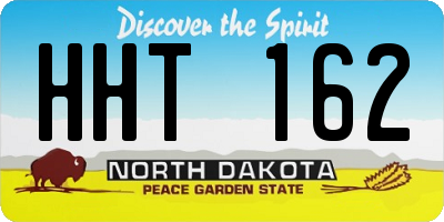 ND license plate HHT162