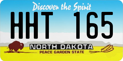 ND license plate HHT165