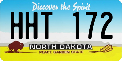 ND license plate HHT172